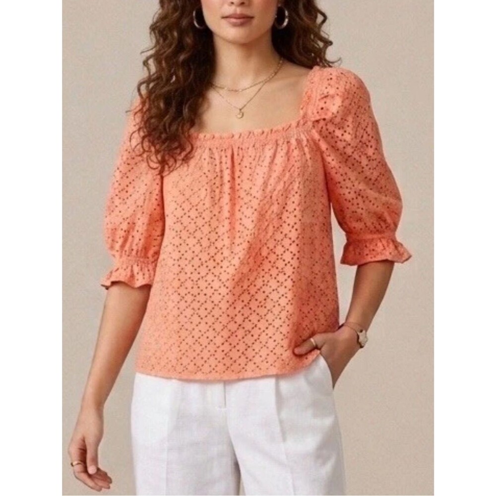 Pomander Place Iris Top In Coral Size M